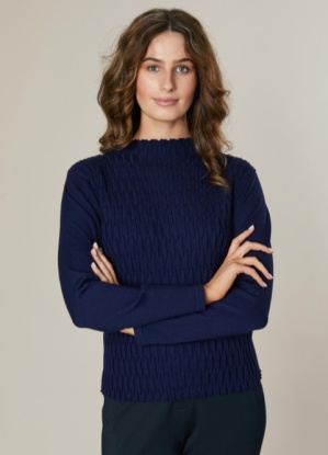 Jessica Graaf Navy High Neck Jumper